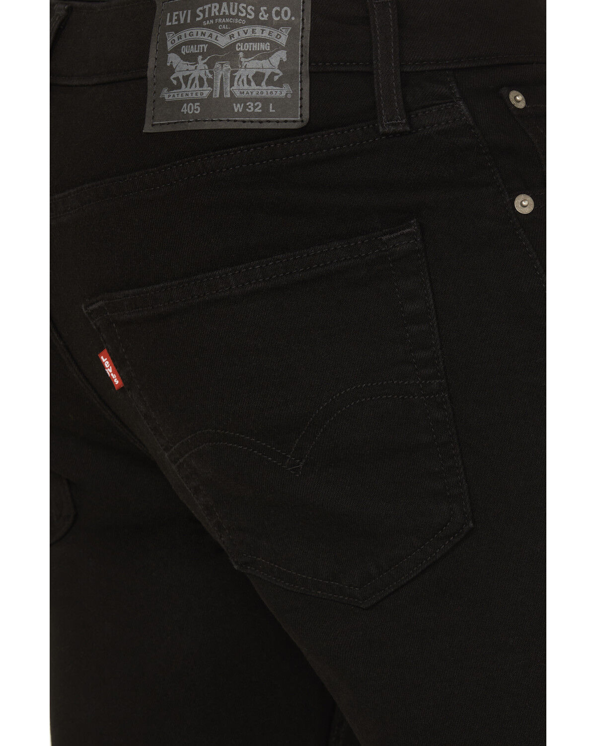 Image #4 - Levi's Men's 405 Standard Stretch Denim Shorts, Black, hi-res