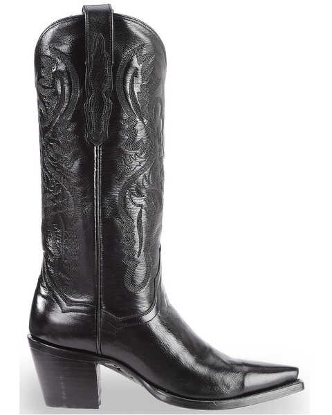 Dan Post Polished Western Boots - Snip Toe, Black, hi-res