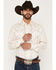 Image #1 - Ely Walker Men's Wallpaper Floral Print Long Sleeve Pearl Snap Western Shirt, Cream, hi-res