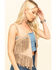 Image #4 - Vocal Women's Studded Fringe Suede Vest , Stone, hi-res