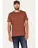 Image #1 - Brothers and Sons Men's Solid Basic Pocket T-Shirt , Dark Orange, hi-res