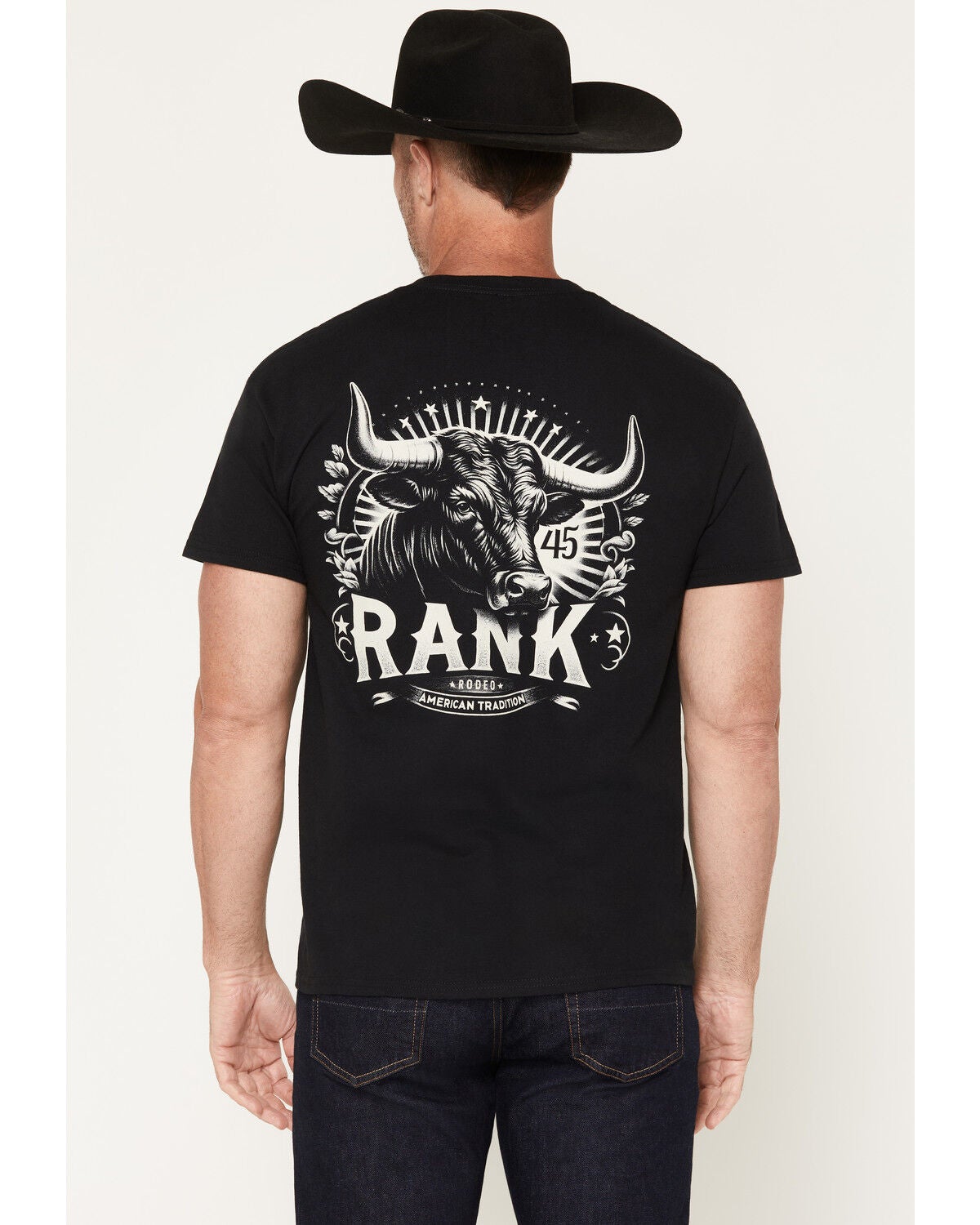 RANK 45&reg; Men's Badge of Honor Short Sleeve Graphic T-Shirt, Black, hi-res