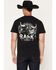 Image #1 - RANK 45&reg; Men's Badge of Honor Short Sleeve Graphic T-Shirt, Black, hi-res