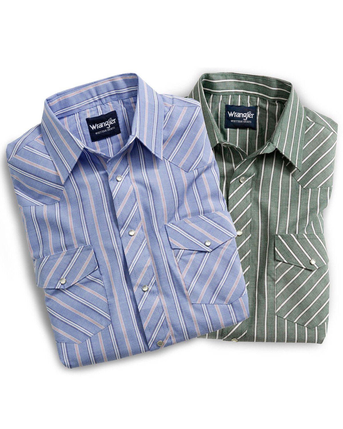Image #2 - Wrangler Men's Assorted Long Sleeve Western Shirt - Big & Tall, Stripe, hi-res