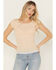 Image #1 - Free People Women's Double Take Short Sleeve Mesh Tee, Natural, hi-res