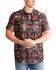 Image #1 - Rock & Roll Denim Men's Tek Southwestern Print Short Sleeve Snap Western Shirt, Black, hi-res