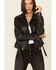 Image #3 - Mauritius Leather Women's Grey Saddy Studded Leather Moto Jacket , , hi-res