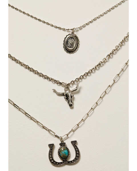 Image #2 - Idyllwind Women's Dakota Layered Necklace, Silver, hi-res