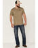 Pendleton Men's Bison Head Oval Graphic Short Sleeve T-Shirt , Olive, hi-res