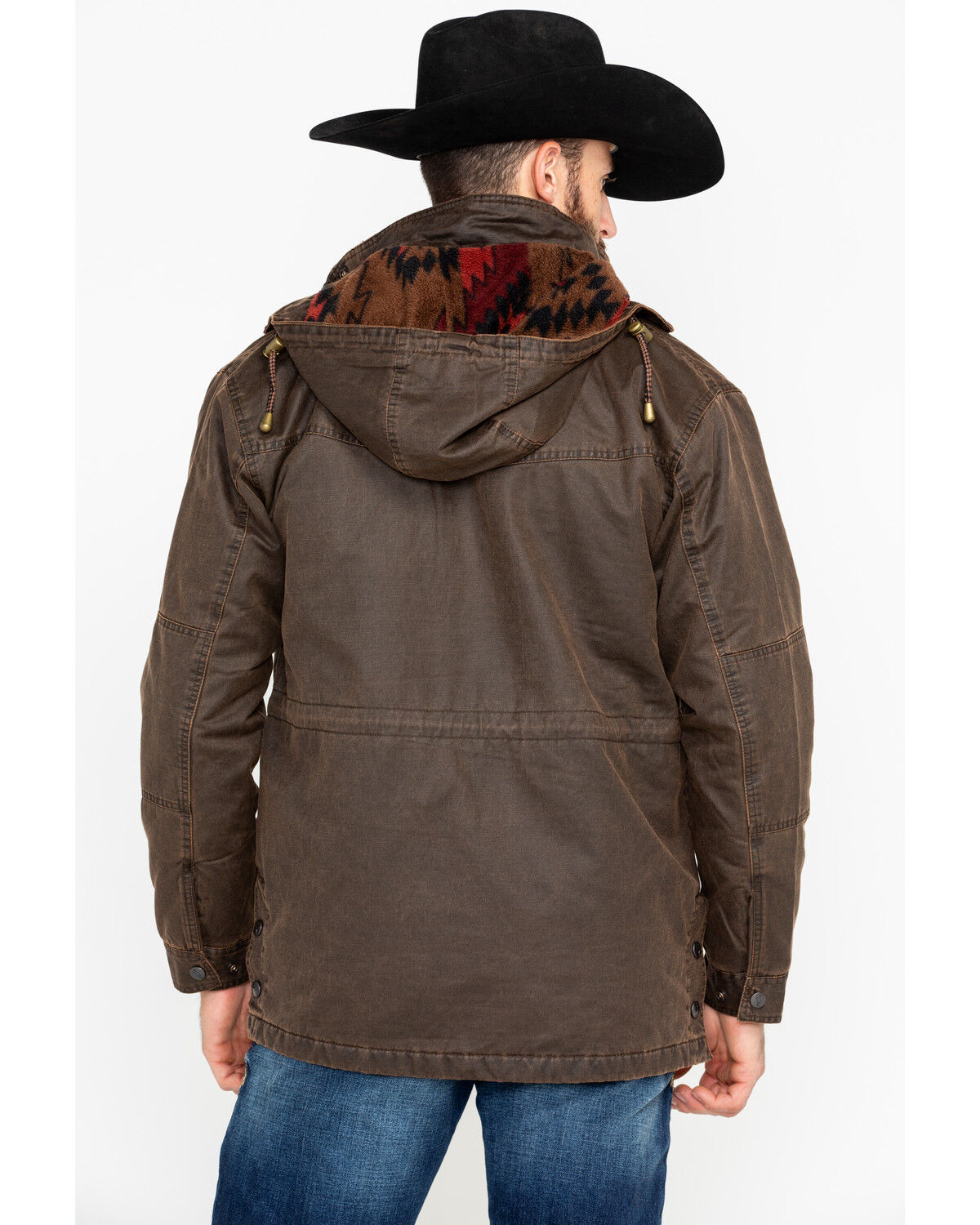 Image #2 - Outback Trading Co. Men's Langston 2-Way Fleece Jacket, Brown, hi-res