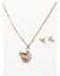 Image #1 - Shyanne Women's Western Muse Horse Locket Jewelry Set - 2 Piece, Gold, hi-res