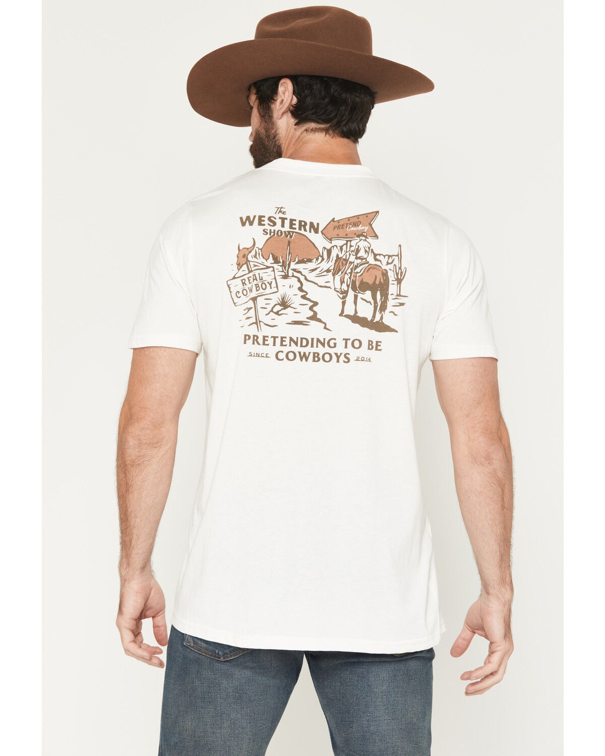 Image #1 - Sendero Provisions Men's Western Show Short Sleeve Graphic T-Shirt, White, hi-res