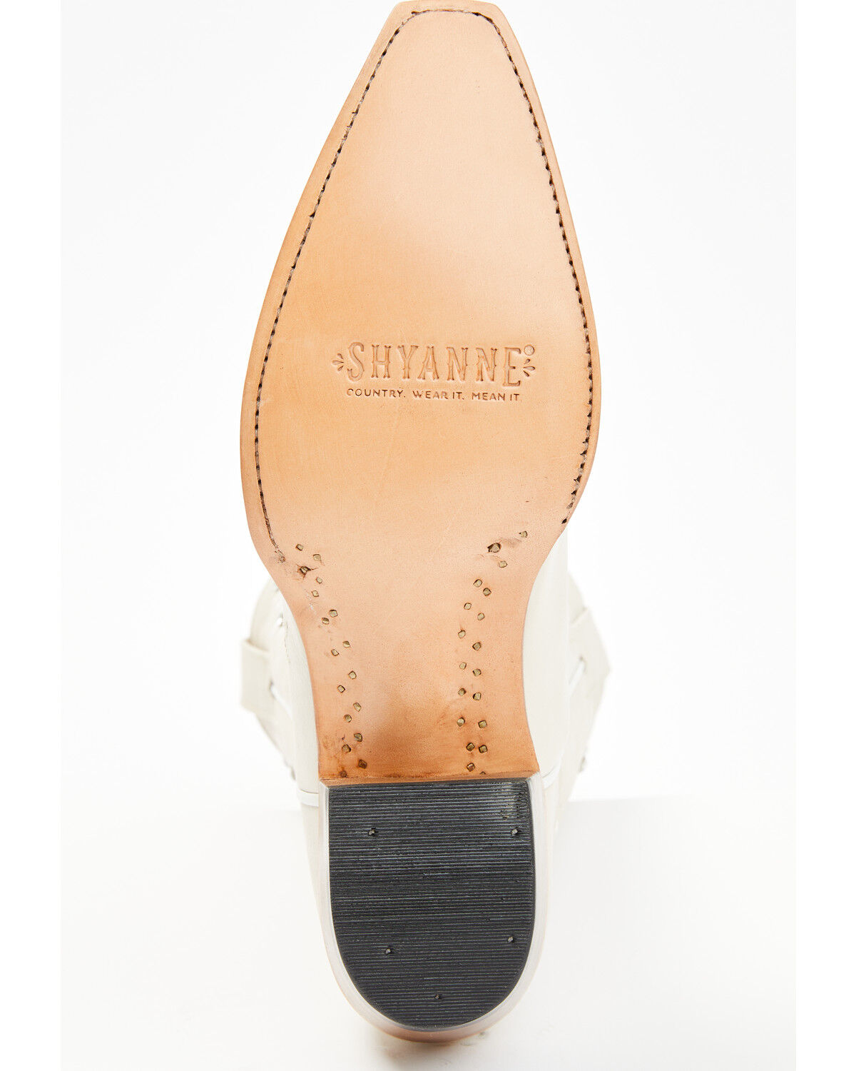 Image #7 - Shyanne Women's Victoria Hueso Studded Stitched Western Boots - Snip Toe, White, hi-res