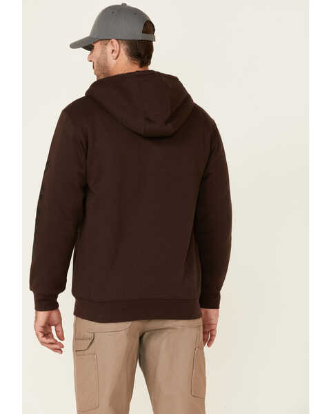 Image #4 - Hawx Men's Brown Martin Insulated Zip-Front Hooded Work Jacket , Brown, hi-res