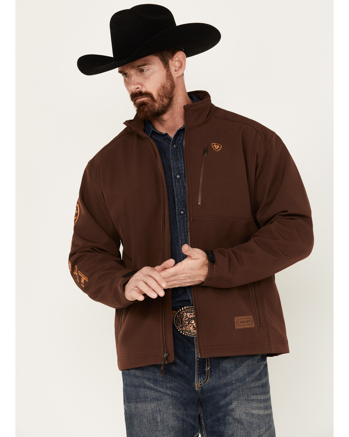 Image #1 - Ariat Men's Logo 2.0 Chimayo Jacket, Brown, hi-res