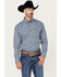 Image #1 - Wrangler Men's Classics Plaid Print Long Sleeve Button-Down Western Shirt, Blue, hi-res