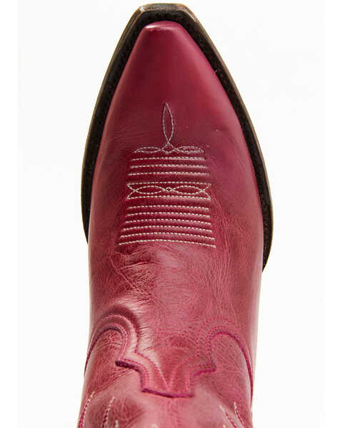 Image #6 - Idyllwind Women's Coming Up Roses Leather Western Boots - Snip Toe , Magenta, hi-res