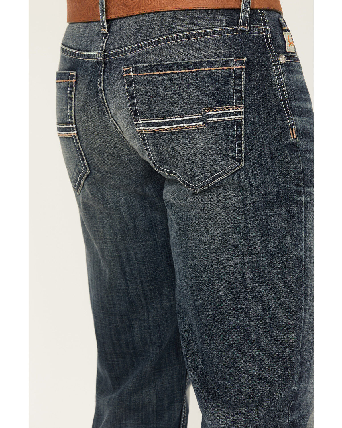 Image #4 - Cinch Men's Jesse Dark Stonewash Tint Slim Straight Performance Stretch Denim Jeans, Dark Wash, hi-res
