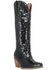 Image #1 - Dingo Women's Sequin Dance Hall Queen Tall Western Boots - Snip Toe, Black, hi-res