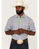Image #1 - Resistol Men's Starke Small Plaid Short Sleeve Button Down Western Shirt  , White, hi-res