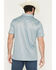 Image #4 - Panhandle Slim Men's Medallion Print Short Sleeve Snap Performance Polo Shirt, Turquoise, hi-res