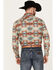Image #4 - Rock & Roll Denim Men's Southwestern Stretch Long Sleeve Snap Western Shirt, Tan, hi-res