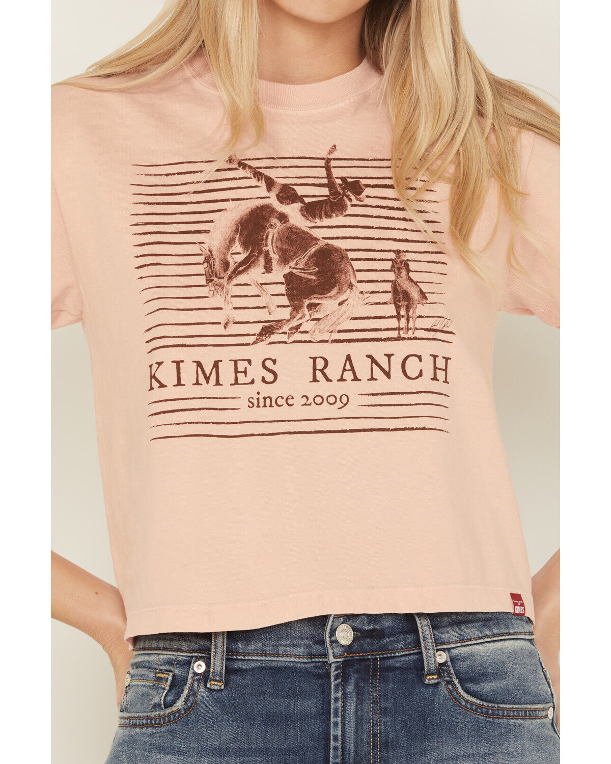 Image #3 - Kimes Ranch Women's Bronco Short Sleeve Graphic Tee, Peach, hi-res