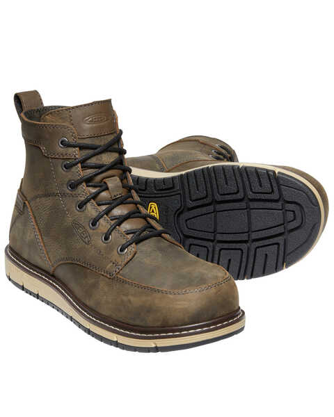 Image #6 - Keen Men's San Jose Waterproof Work Boots - Aluminum Toe, Brown, hi-res
