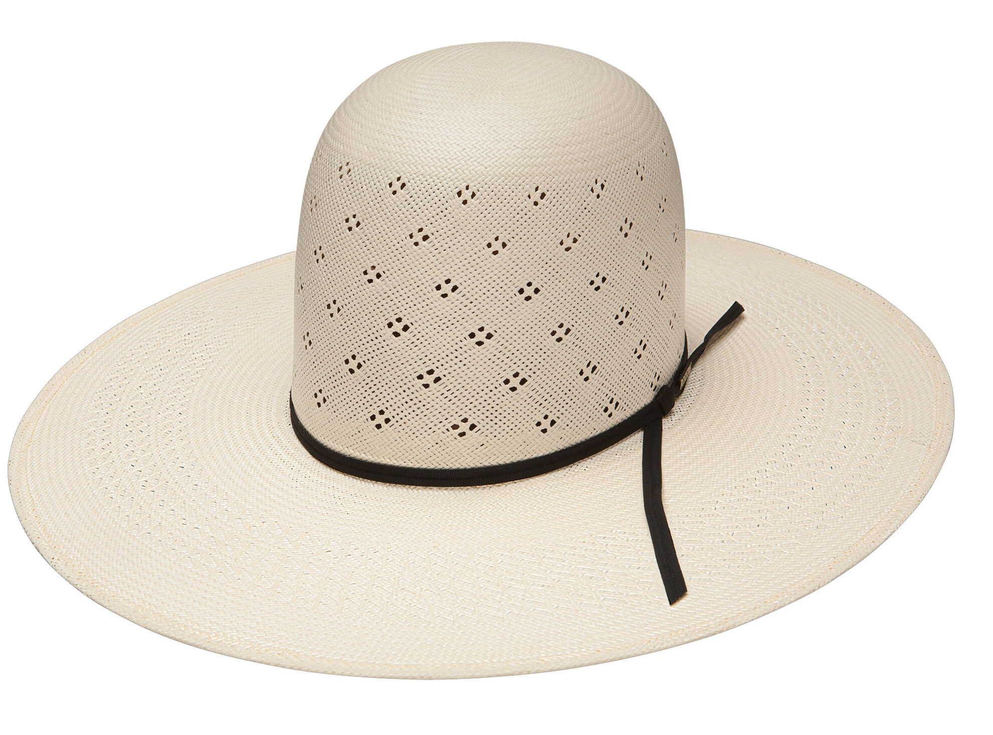 Open crown shop straw cowboy hat
