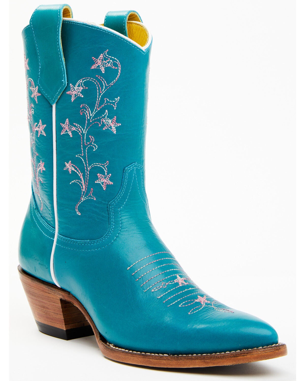 Planet Cowboy Women's Tiffany Stars Western Boots - Round Toe, Turquoise, hi-res