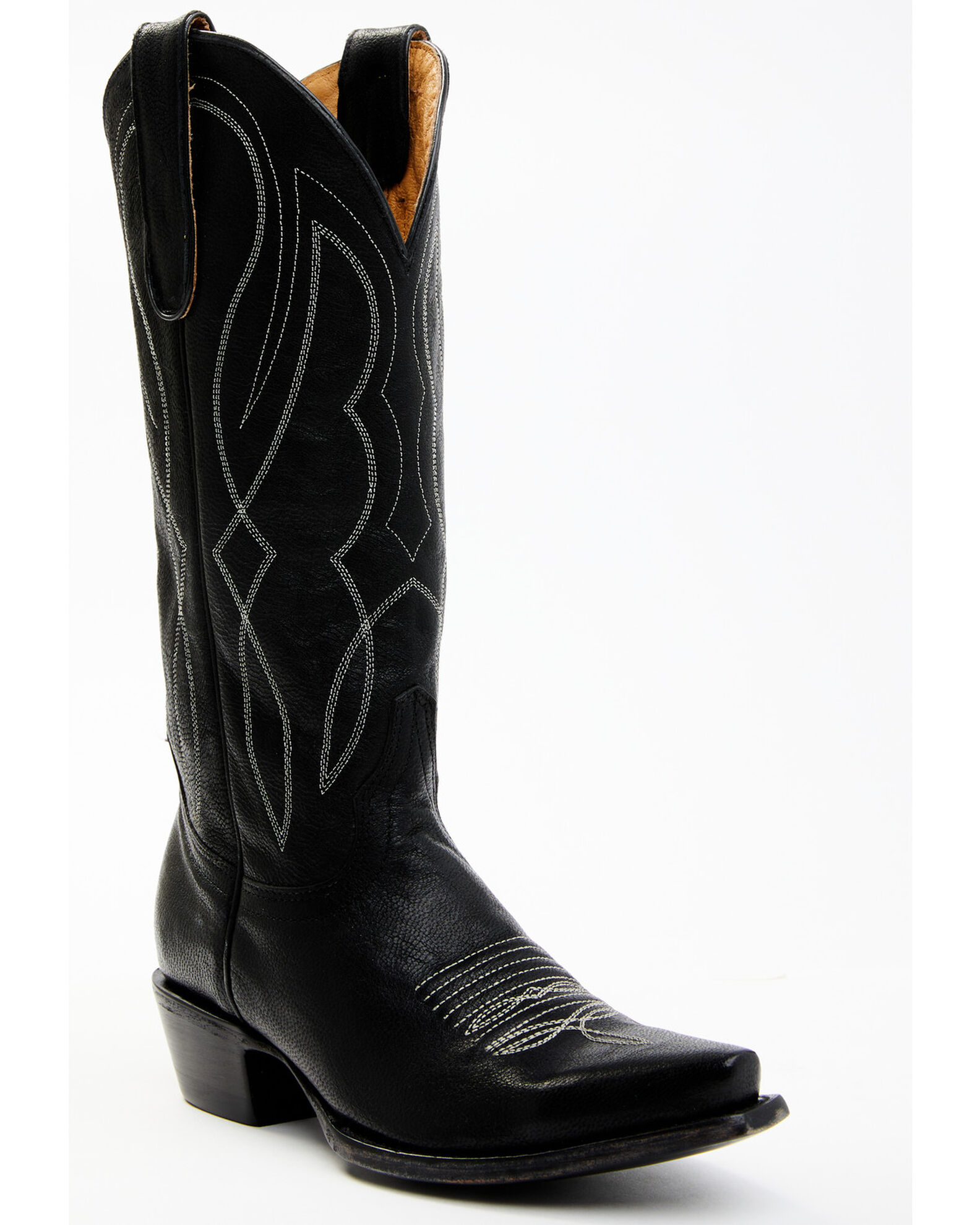 Black snip toe cowboy boots best sale womens