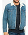 Image #4 - Levi's Men's Juniper Sherpa Lined Trucker Denim Jacket, Blue, hi-res
