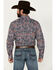Image #4 - Cinch Men's Exploded Paisley Print Long Sleeve Button-Down Western Shirt, Red/white/blue, hi-res