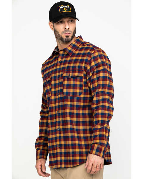 Hawx Men's Multi Fashion Stretch Plaid Flannel Long Sleeve Work Shirt , Multi, hi-res