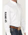 Image #3 - RANK 45® Men's Solid Performance Twill Logo Long Sleeve Button-Down Western Shirt , White, hi-res