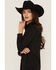 Image #2 - Rodeo Clothing Women's Rose Embroidered Long Sleeve Snap Western Shirt, Black, hi-res