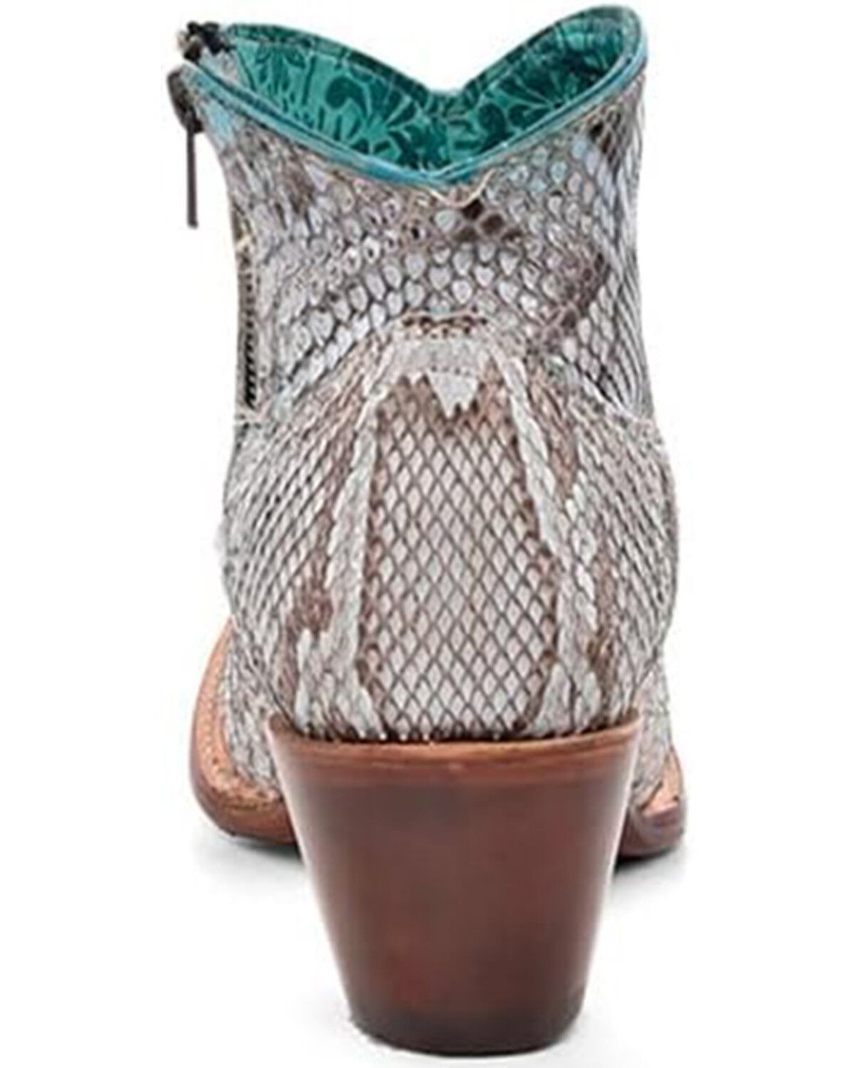 Image #4 - Corral Women's Exotic Python Western Boots - Round Toe, Blue, hi-res