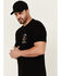 Image #2 - Brixton Men's Boot Barn Exclusive Americobra Short Sleeve Graphic T-Shirt, Black, hi-res
