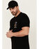 Image #2 - Brixton Men's Boot Barn Exclusive Americobra Short Sleeve Graphic T-Shirt , Black, hi-res