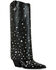 Image #1 - Azalea Wang Women's Madlock Embellished Tall Western Boots - Round Toe, Black, hi-res
