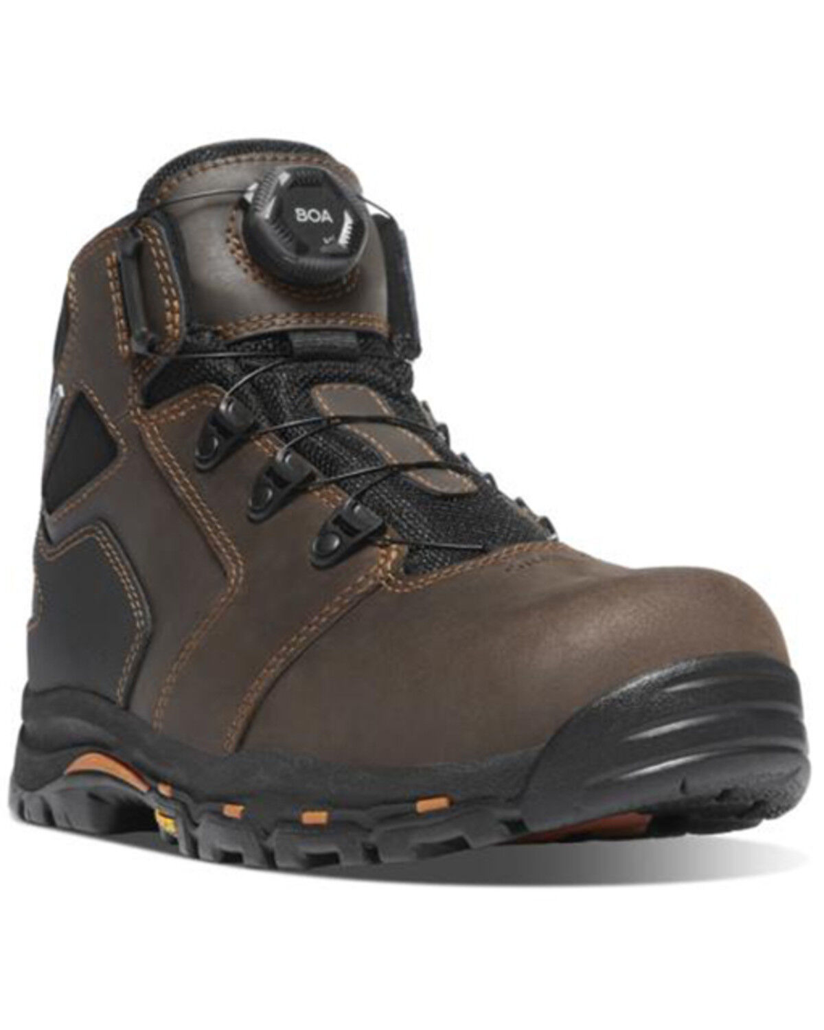 Image #1 - Danner Men's Vicious BOA® Waterproof Work Boots - Composite Toe, Brown, hi-res