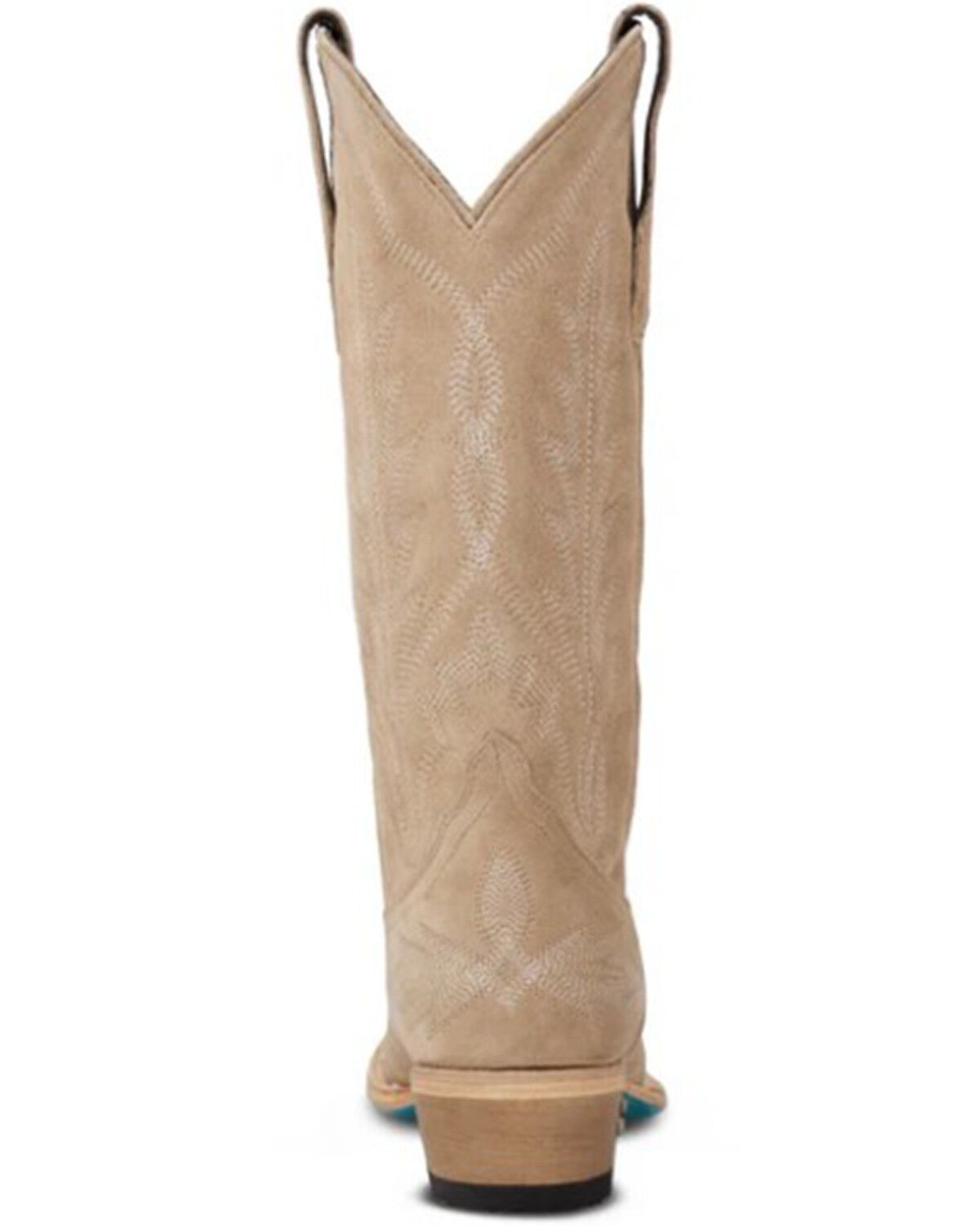 Image #5 - Lane Women's Lexington Suede Tall Western Booties - Snip Toe, Brown, hi-res