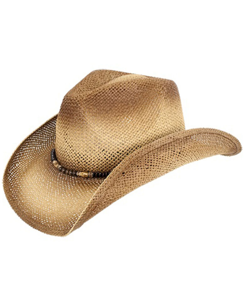 Peter Grimm Headwear O Annie PGD Brand Straw Cowboy Hat , Natural, hi-res
