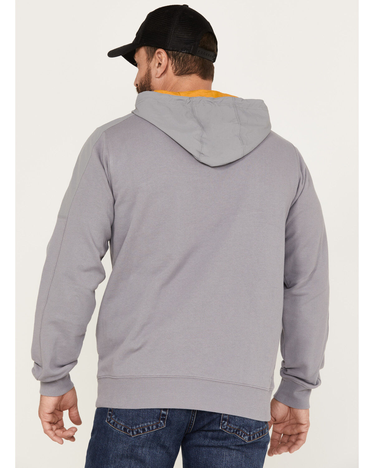 Image #4 - Brothers and Sons Men's French Terry Anorak 1/4 Zip Hooded Pullover, Dark Grey, hi-res