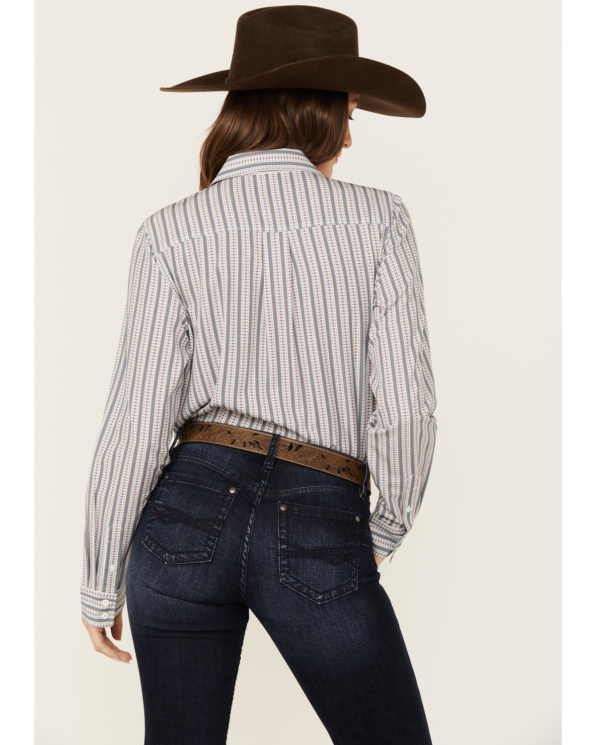 Image #4 - Cinch Women's ARENAFLEX® Striped Long Sleeve Button-Down Western Core Shirt, Multi, hi-res