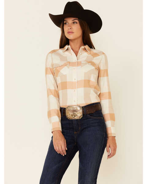 Image #1 - Shyanne Women's Plaid Print Long Sleeve Button Down Western Core Shirt , , hi-res