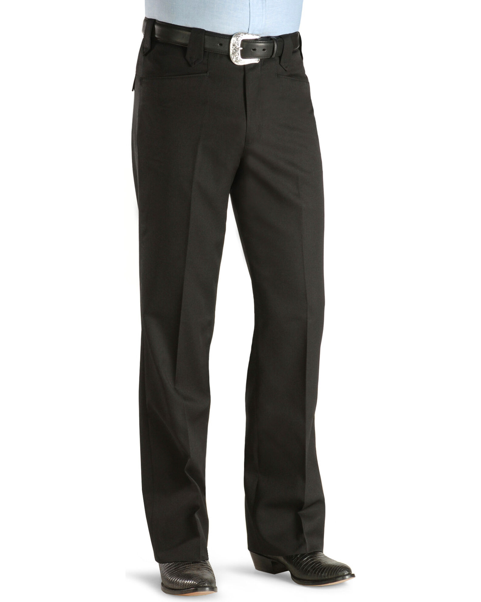 Image #2 - Circle S Men's Tuxedo Slacks - Big, Black, hi-res