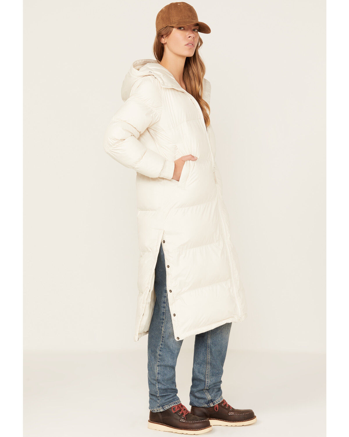 Image #3 - Columbia Women's Pike Lake Pong Hooded Puffer Jacket, Ivory, hi-res