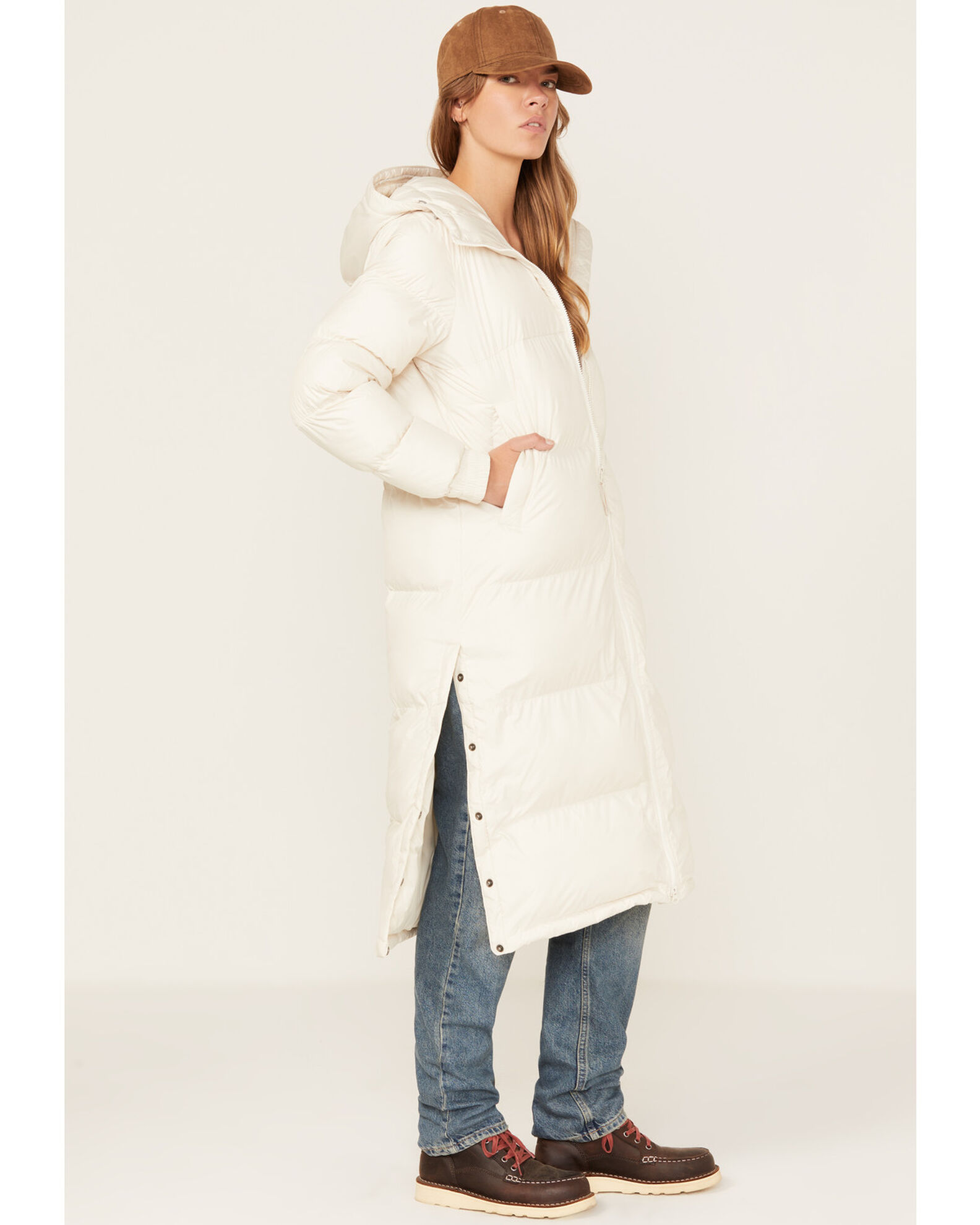 Image #3 - Columbia Women's Pike Lake Pong Hooded Puffer Jacket, Ivory, hi-res