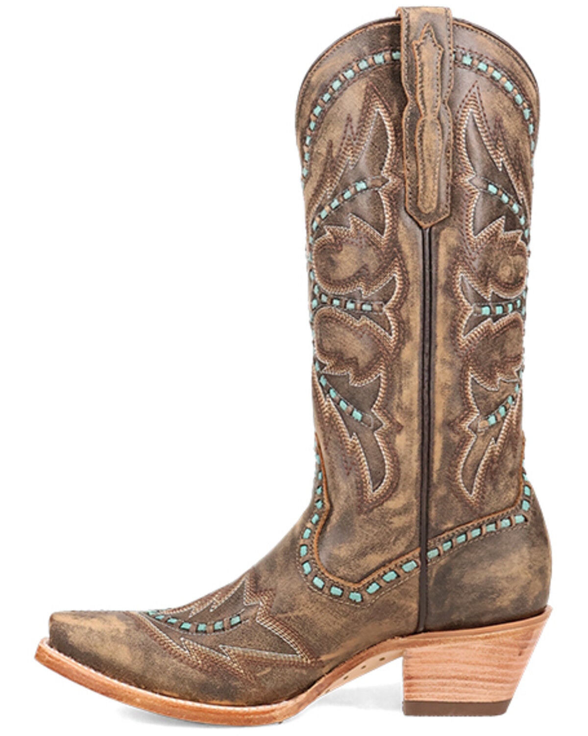 Image #3 - Dan Post Women's Mesa Western Boots - Snip Toe, Honey, hi-res